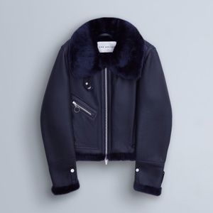The Arrivals Moya Mini Navy coat shearling great condition